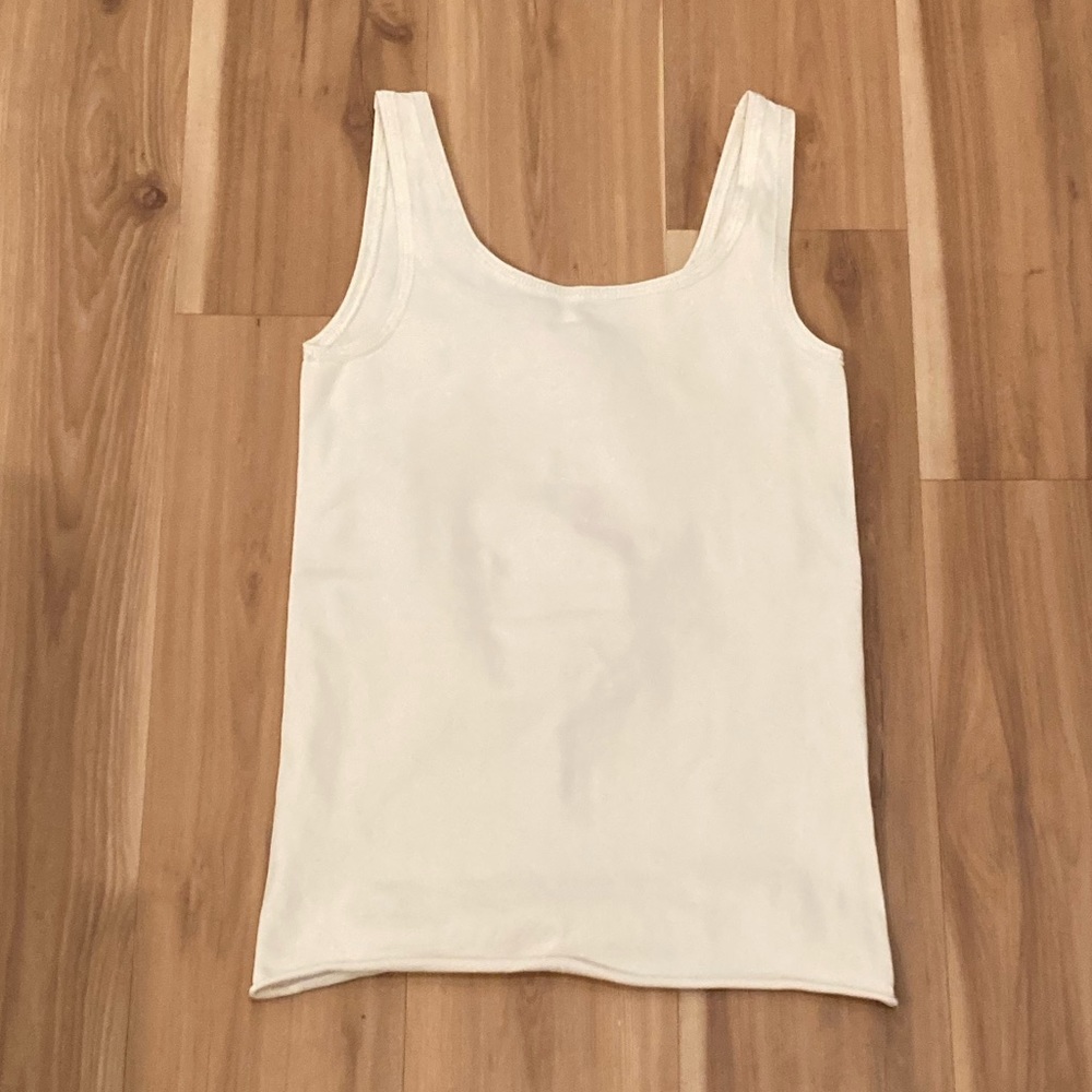 Theory Len Tubular Raw Hem Tank - Cream